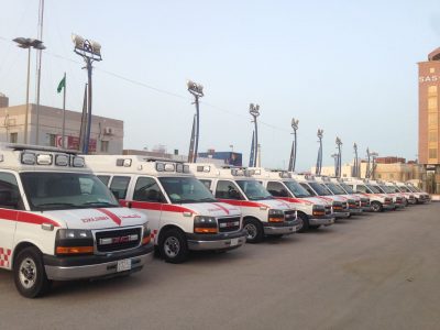 (32) فرقة إسعافية للهلال الأحمر السعودي بقمة الظهران