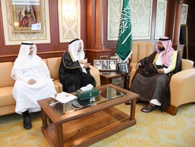 أمير منطقة جازان بالنيابة يستقبل الأمين العام للجمعية السعودية للتوحد.