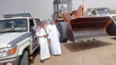 بتوجيه من محافظ احد المسارحة لجنة التعديات تزيل احواش مخالفة