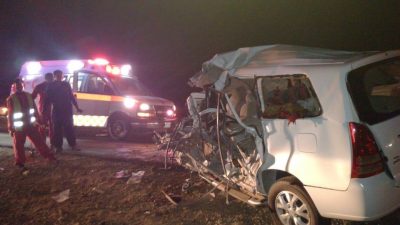 حادث تصادم على طريق البرك يوجد به 5 حالات وفاة وإصابات