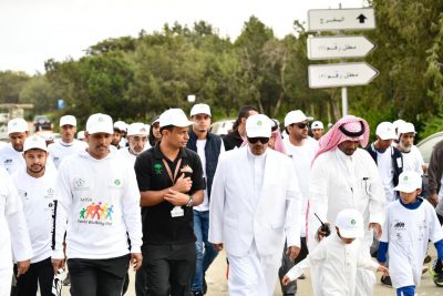 اللويحق يرعى فعالية اليوم العالمي للمشي