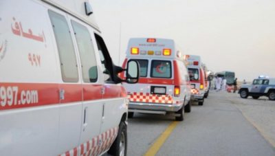 وفاة وسبع إصابات حصيلة انقلاب سيارة على طريق الهجرة شمال كبري بريمان