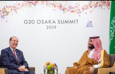 على هامش قمة G20 ولي العهد يلتقي رئيس مجموعة البنك الدولي