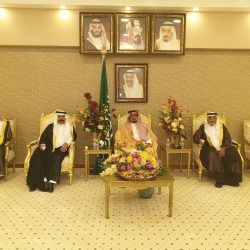 أمير منطقة جازان يستقبل المحافظين ورؤساء المراكز وجموع المهنئين بعيد الفطر المبارك.