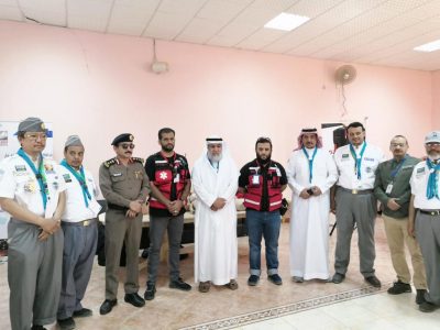 فريق أركان يقدم دورة في الإسعافات الأولية للمعسكر الكشفي بمدينة الملك فهد الكشفية بالطائف للمشاركين في حج هذا العام