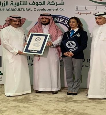شركة الجوف للتنمية الزراعية تقيم حفل تسليمها جائزة غينيس
