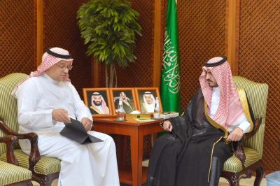 الأمير بدر بن سلطان يستقبل  المدير العام التنفيذي لمدينة الملك عبدالله الطبية