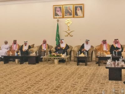 بعد مباشرة مهامه محافظا للعلا، القحطاني يقيم حفل استقبال لأهالي المحافظة،ومسؤوليها.