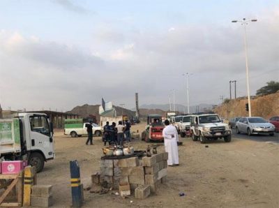 بلدية الدرب والشرطة تزيل 9 بسطات عشوائية في المحافظة