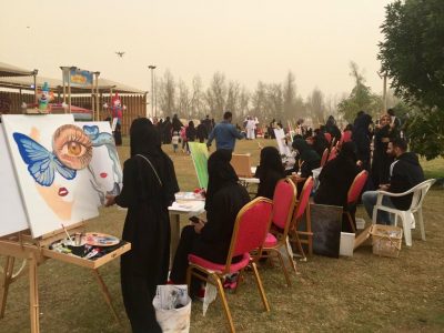 فنون الاحساء تنفذ فعالية (الرسم في الهواء الطلق) بمدينة جواثا بالأحساء