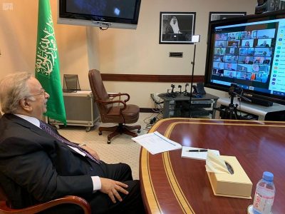 السفير “المعلمي” يقيم حفل معايدة افتراضي لسفراء العالم وكبار مسؤولي الأمم المتحدة