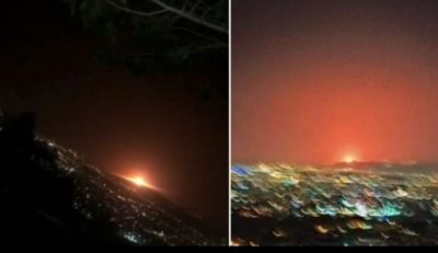شاهد “انفجار مروّع” في قاعدة عسكرية شرق طهران