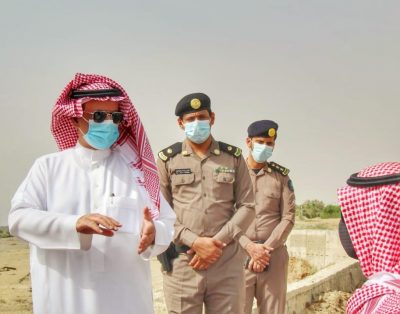 محافظ محافظة ضمد يتفقد مشروع سد الحماية من خطر السيول بمركز الشقيري