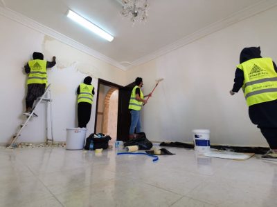 تطوع الإسكان التنموي بالمدينة يرمم الوحدات السكنية