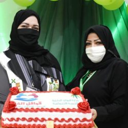 مستشفى أبوعريش العام يحتفل باليوم الوطني 90 أعلام وشعارات وطنية وهدايا