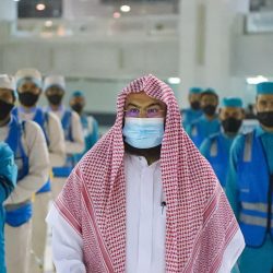 السديس يشرف على أعمال الصيانة الدورية لكسوة الكعبة المشرفة