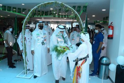 مستشفى الملك فهد بالباحة يحتفل باليوم الوطني ويدشن بدء العمل بالعيادات الخارجية