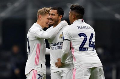 ريال مدريد يستغل النقص العددي لإنتر ويقهره بثنائية في دوري الأبطال