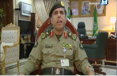 الفريق اليحيى يشكر حكومة خادم الحرمين