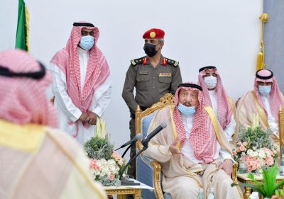 سمو أمير منطقة جازان يلتقي مشايخ وأهالي محافظة العارضة