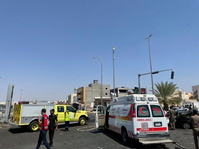حادثة المدينه عطل يفقد السائق على السيطره