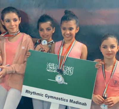 نادي الجمباز الايقاعي بالمدينة المنورة يحقق 12 ميدالية في الأردن