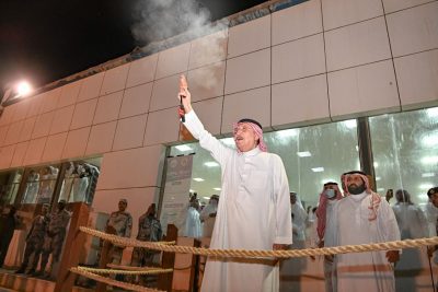 سمو أمير منطقة جازان يشارك بحضور سمونائبه أهالي فرسان صيد سمك الحريد