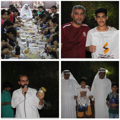 أكاديمية الجبيل الرياضية بالاحساء لكرة القدم تقيم إفطار جماعي في أحد المنتجعات السياحية