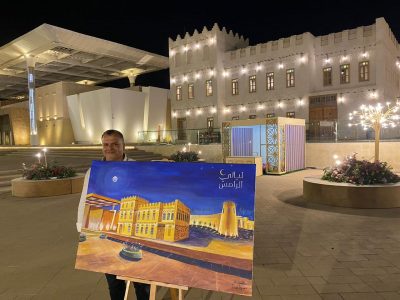 “بيت العمدة” بريشة التشكيلي ترو..