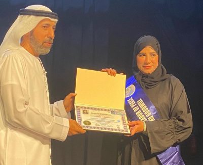 منح ناشطة مجتمعية من ذوي الهمم في الإمارات لقب سفير السلام والنوايا الحسنة