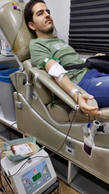40 كفيفًا يتبرعون بالدم في مبادرة دمك حياتي