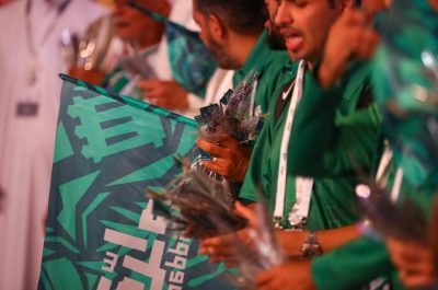 جمهور المنتخب السعودي ينفذ مسيرته الثانية «فخرنا الأخضر» في كأس العالم 2022