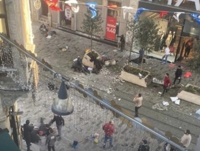 “فيديو” لحظة انفجار في منطقة تقسيم التركية وسط مدينة اسطنبول