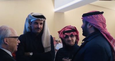 “شاهد”حديث ودي بين ولي العهد وأمير قطر خلال حضورهما سباق فورمولا إي الدرعية