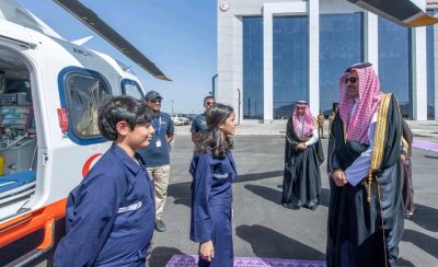 فيصل بن سلمان يدشن مشروع الإسعاف الجوي لهلال المدينة