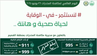 اليوم العالمي لمكافحة المخدرات 26 يونيو