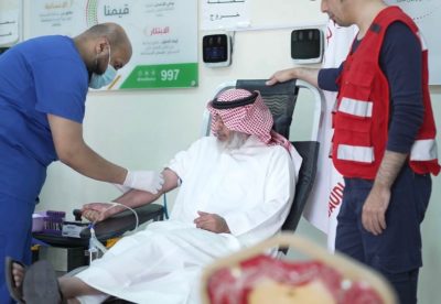 حملة التبرع بالدم في فرع هيئة الهلال الأحمر بالقصيم