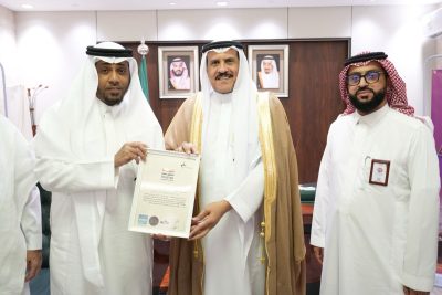 جمعية أبوعريش الخيرية تسلم شهادة معيار المنظمة..