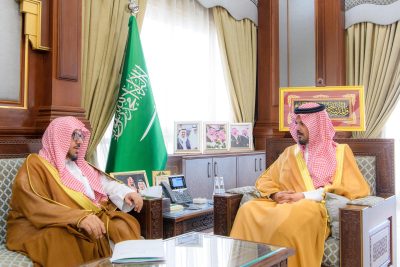 أمير المدينة يستقبل مدير عام تعليم المنطقة ناصر العبدالكريم