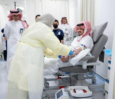 سمو نائب أمير الرياض يشارك في الحملة الوطنية للتبرع بالدم اقتداءً بسمو ولي العهد
