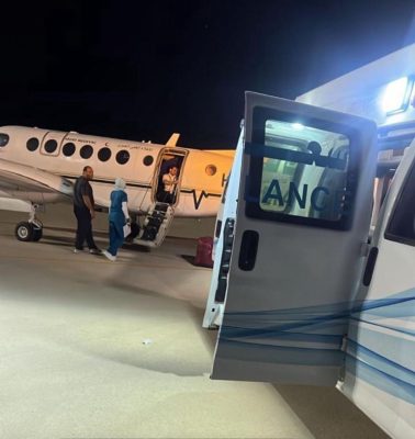 الاخلاء الطبي الجوي ينقل وكيل الرقيب الزبالي من رفحاء الى مكة