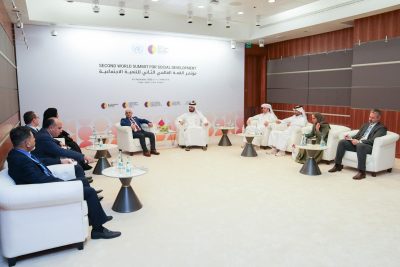 لقاء ثنائي لتعزيز التعاون بين المركز العربي الأوروبي واللجنة الوطنية لحقوق الإنسان في قطر..